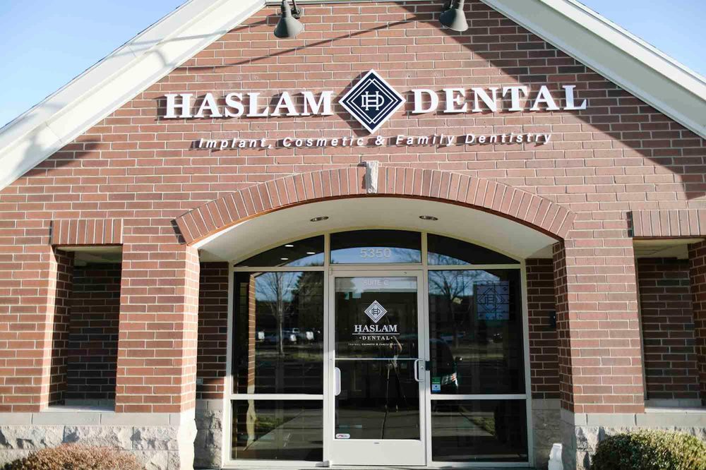 The entrance to Haslam Dental in Ogden, UT